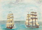 Kinderzeichnung Segelschiffe